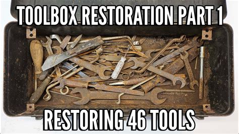 restoring a metal tool box|vintage toolbox restoration videos.